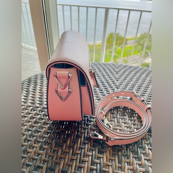 Rebecca Minkoff Leather Ballet Slipper Pink Astor Saddle Bag Crossbody - Picture 2 of 12